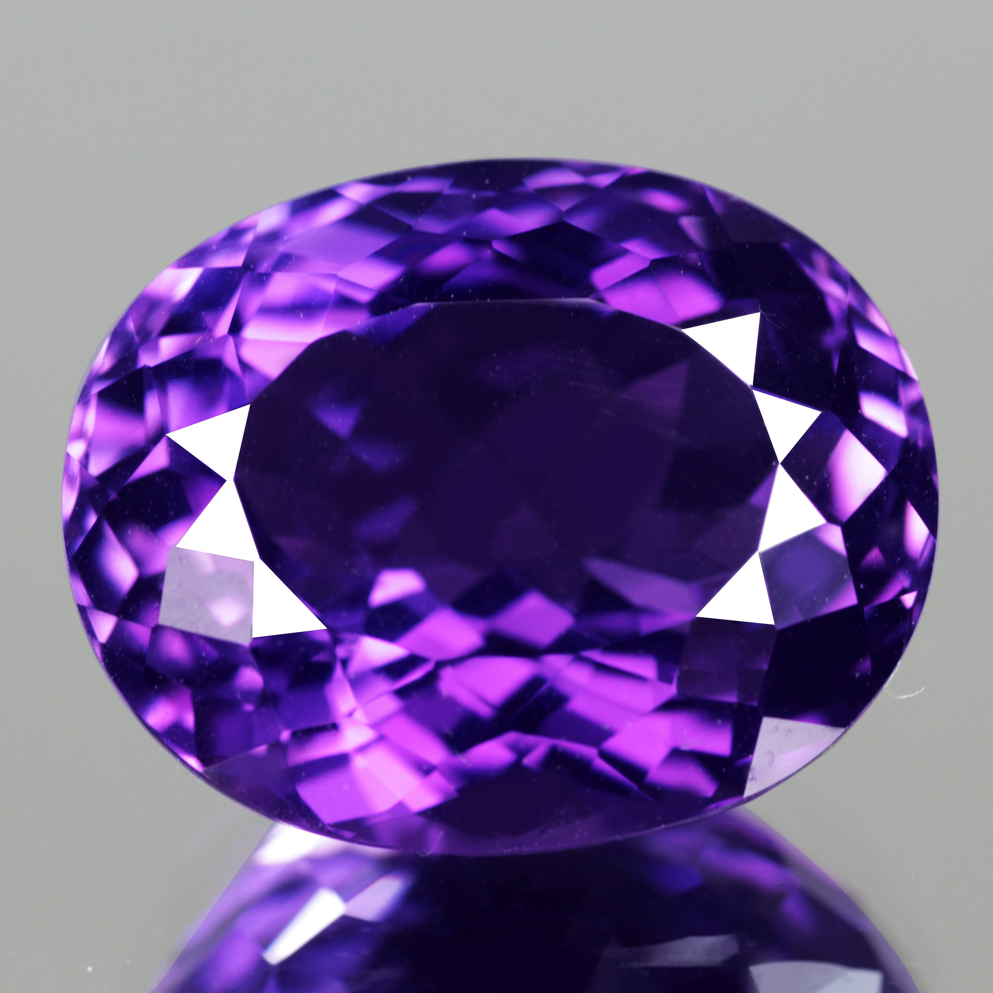 25.66Ct IF Terrific Oval Cut 21 x 17 mm 100% Natural AAAA Purple Blue ...